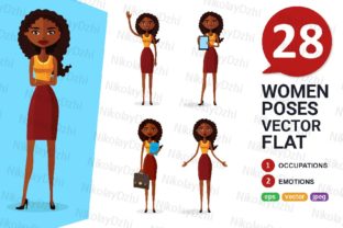Download African Woman Animated Vector Set - Woman Collection