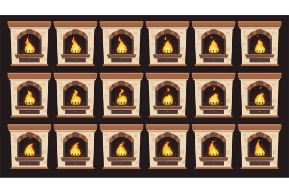 Download Animated Fire in Fireplace - Animated Collection