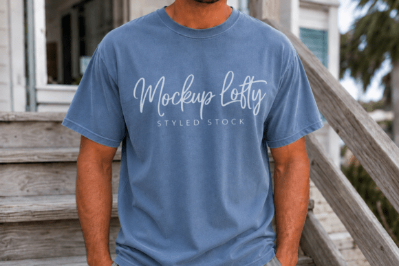 Download Comfort Colors C1717 Blue Jean Mockup - Color Collection