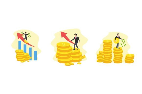 Download Finance Money Agency Flat Bundle Design - Money Collection