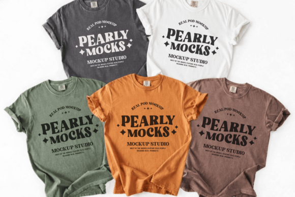 Download Comfort Colors 1717 Group T-shirt Mockup - Color Collection