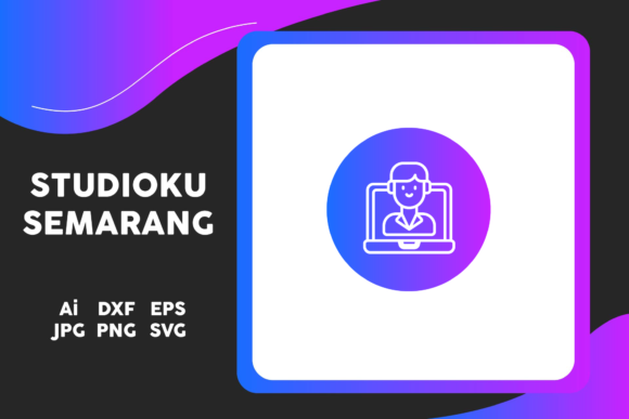 Download School Icon E-Learning Circle Gradient - Learn Collection