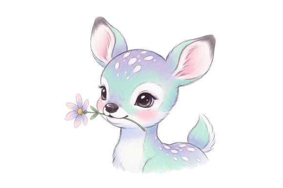 Download A Charming Animated Cartoon of a Deer Wi - Animated Collection