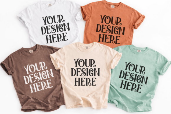 Download Comfort Colors 1717 Group Shirt Mockup - Color Collection