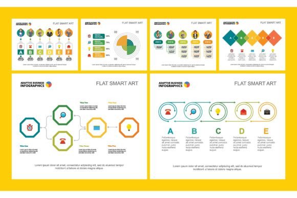 Download Colorful Infochart Diagrams Set for Pres - Color Collection
